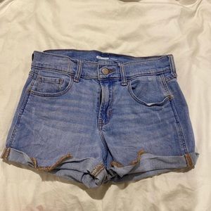 old navy boyfriend blue jean shorts